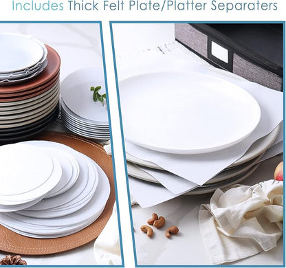 Hearth & Harbor Fine China Storage Containers, 6 Piece Dish Storage Containers - Image 5