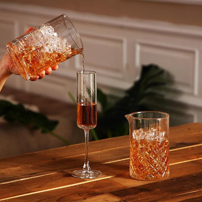 Inbagi 4 Pcs Cocktail Mixing Glass 23.67 oz Cocktail Shakers Stirring Glass - Image 4