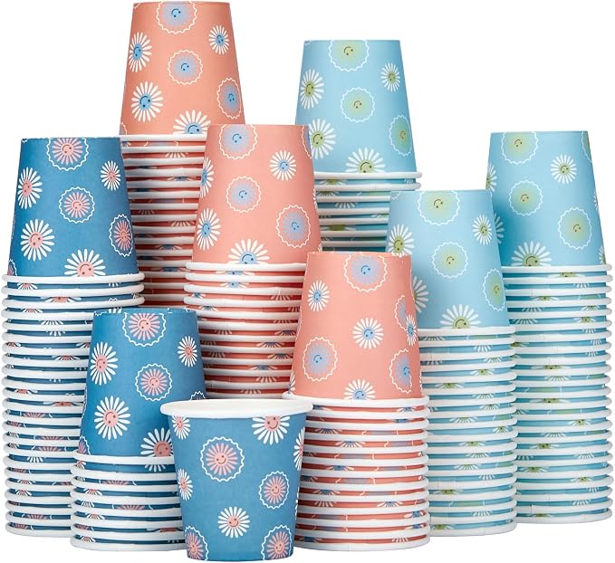 SIUQ 300 Pack 3 oz Paper Cups, Disposable Bathroom Cups, Mini Mouthwash Cup | by SIUQ