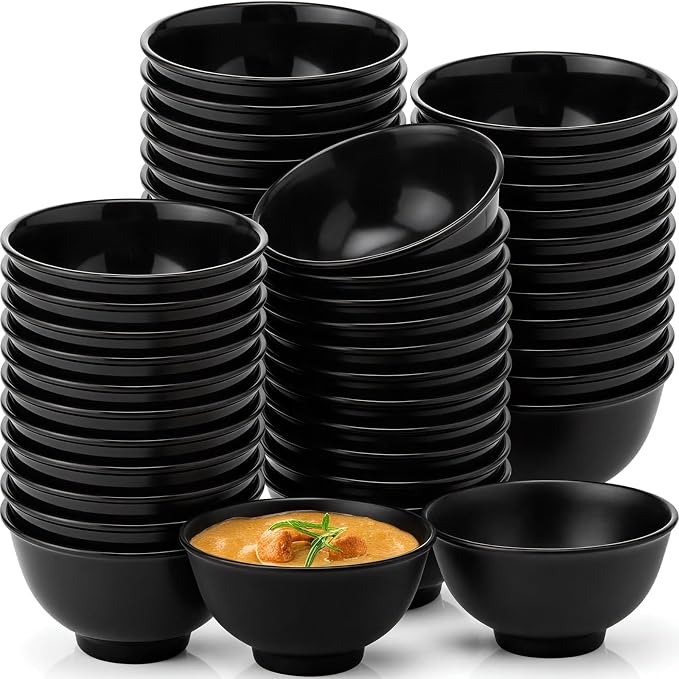 Tioncy 50 Pcs Bowls Set Unbreakable Dessert Soup Salad Bowls by Tioncy