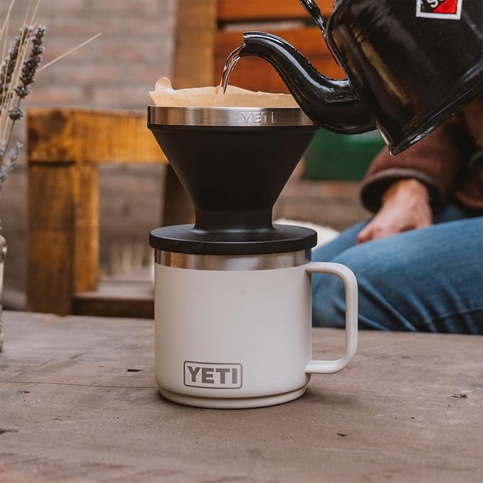 YETI Rambler 14 oz Ceramic Lined Stackable Mug, Vacuum Insulated, Stainless - Image 6