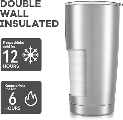 20 oz Tumbler with Lid Stainless Steel Insulated Tumblers Bulk Cups Mug | - Image 3