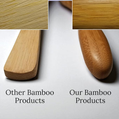 Large Bamboo Salad Server Set, 12-inch Salad Lifters - Image 9