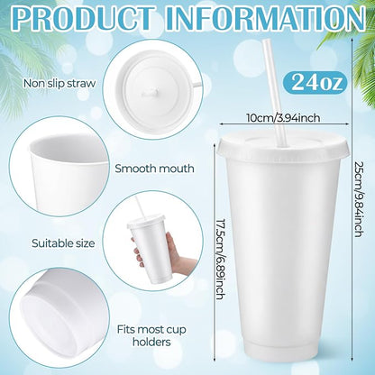 Honeydak 60 Pack Tumbler with Straw and Lid Bulk Cups - Image 3
