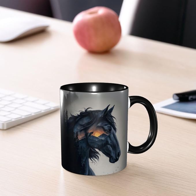 FyLybois Horse Coffee Mug 11 Ounce Mugs Ceramic Tea Cup Drinking Water Cups | - Image 7