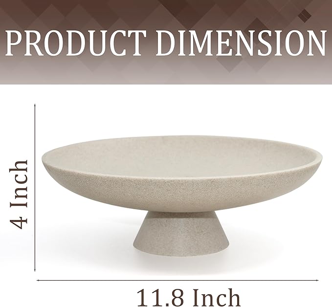 Modern Pedestal Decorative Bowl, Large Resin Fruit Bowl, coffee tables - Image 7