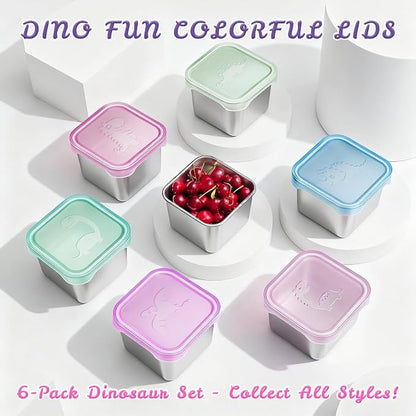 6-Pack Small Stainless Steel Snack Containers - Image 9