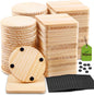 96 pcs Unfinished Wood Coasters by CYMUBER