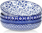 Selamica Ceramic Pasta Bowls Set of 4, 34 OZ Salad Bowls, 8.6 Inch Wide and by Selamica