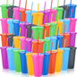 Honeydak 60 Pack Tumbler with Straw and Lid Bulk Cups by Honeydak