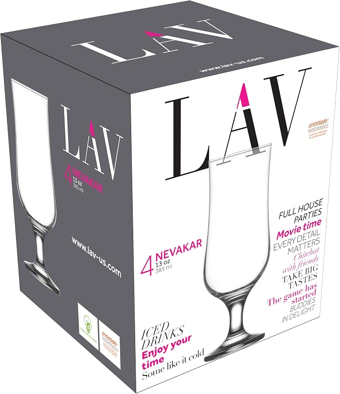 LAV Hurricane Glasses Set of 4-13 oz - Image 5