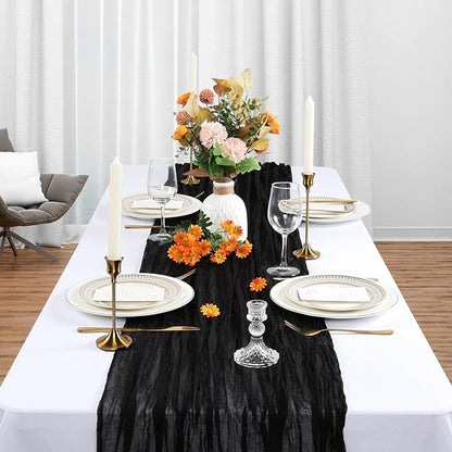 12 Pack Black Table Runner Cheesecloth 10Ft Gauze Cheese Cloth Table Runner - Image 4