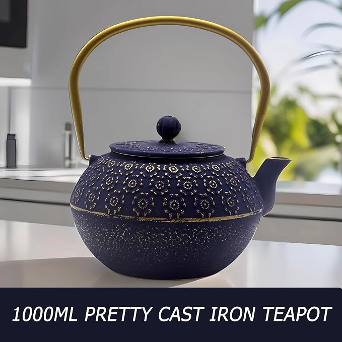 33.8oz Small Cast Iron Tea Kettle - Image 5