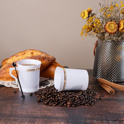 Nervure 60 Pack White Plastic Coffee Mugs - Image 7