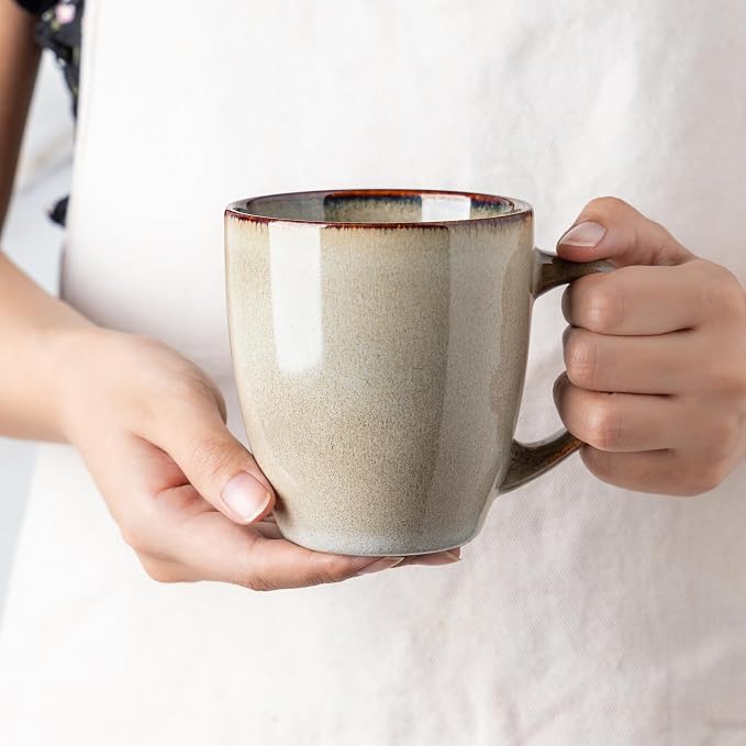 GBhome Ceramic Coffee Mugs Set of 6, 12oz Stoneware Coffee Mugs Set - Image 4