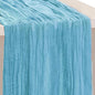 1 Pack Baby Blue Cheesecloth Table Runner 35x120 Inch 10Ft Rustic Gauze Cheese by SuBleer