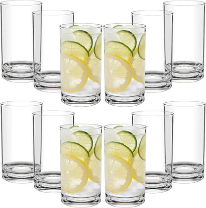 RLWY 17 Oz Acrylic Plastic Tumblers Set of 12, Shatterproof, Dishwasher-Safe by R%C3%89%CE%91LW%C3%81Y