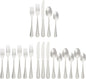 Amazon Basics Silverware Set, Stainless Steel Flatware, Dishwasher Safe, Service for 4, 20-Piece Forks and Spoons, Crown Edge
