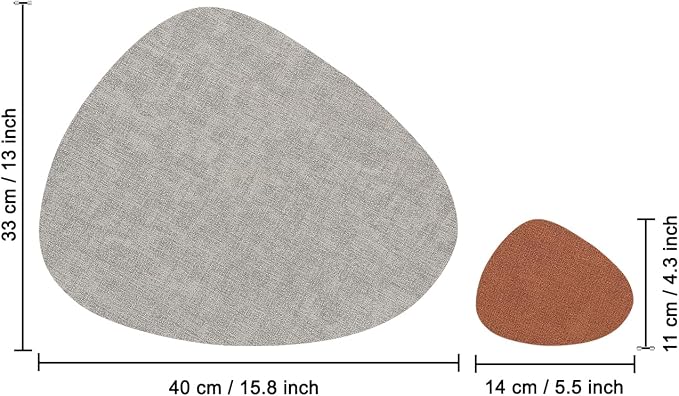 Faux Leather Placemats Set of 4, Dual Sided - Image 9