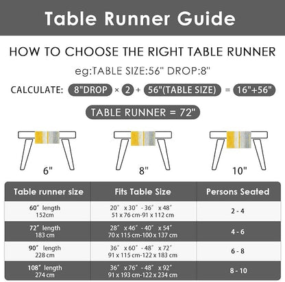 Emvency Table Runner, 13x72 Inch, Abstract Modern Yellow | Grey Art Dining Decor - Image 6