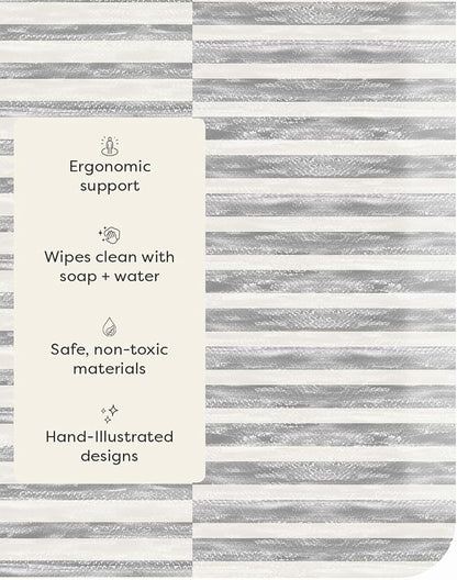 House of Noa Nama Standing Mat – Anti-Fatigue Cushioned Kitchen Mats for Floor | Ergonomic Bounce-Back Foam Kitchen Mats | Anti-Fatigue Mats for Kitchen & Standing | Reese Pewter | 30" x 108"