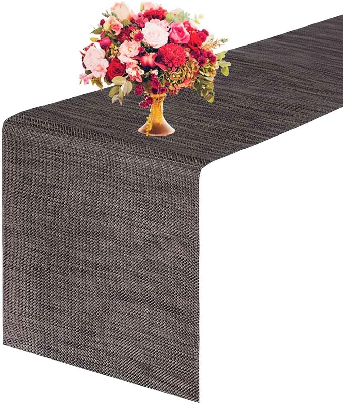 GIVERARE Table Runner, 12x107in Heat-Resistant Woven Vinyl Long Tabletop by GIVERARE