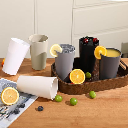HEYCOME 24 Pcs Unbreakable Plastic Cups Set, 20 oz Reusable Plastic Cups - Image 6