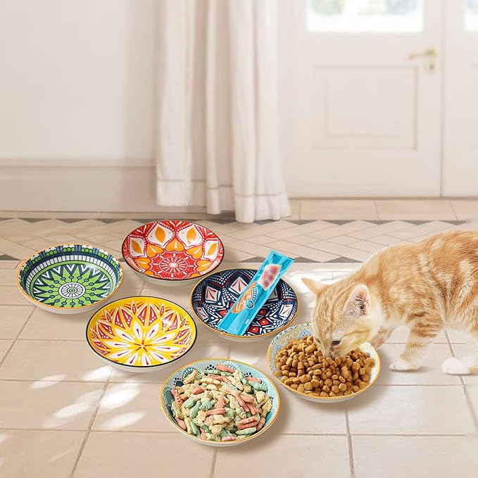 Ceramic Cat Bowls Set of 6 - Image 3