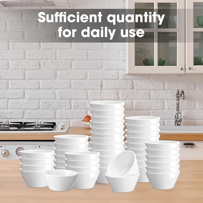 24 Pcs 8 oz Porcelain Bowls Small Dessert Bowls Porcelain Broth Cups Soup - Image 4