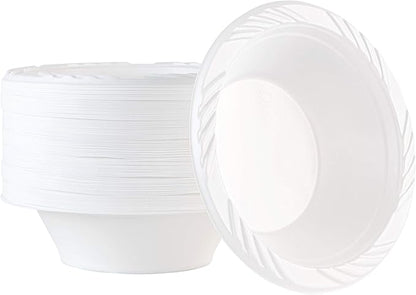 400 Count Disposable 12 ounce White Plastic Soup Bowls