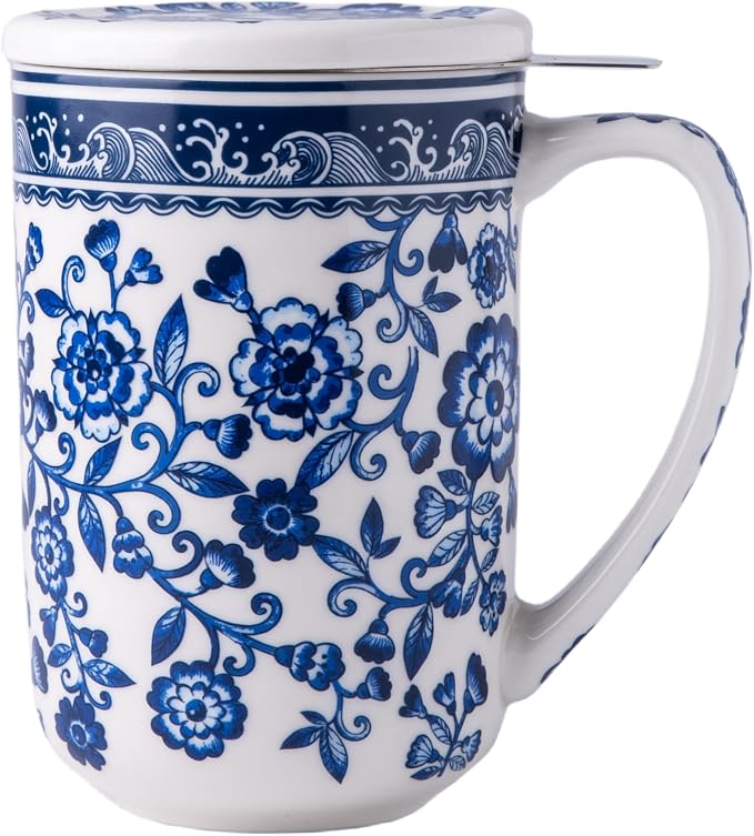 AmorArc Tea Cup With Infuser and Lid, 18oz Loose Leaf Tea Mug With Steeper | by AmorArc