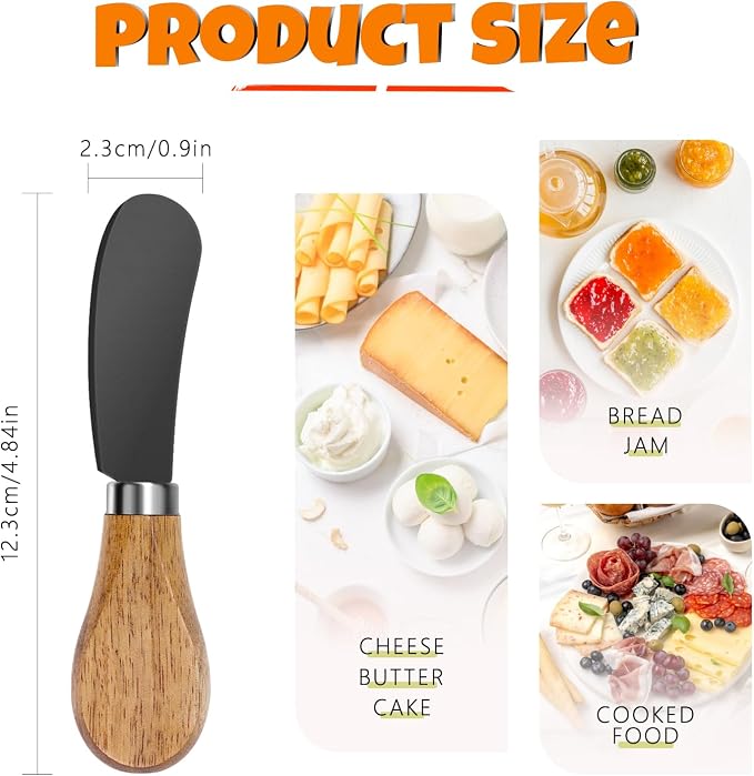 Cheese Spreader Knives Set of 4, Stainless Steel - Image 2