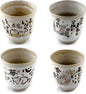 Japanese Tea Cups Handleless Coffee Mugs 6.4 oz Set of 4 | Mino Yaki ceramic by ProductofGifuJapan