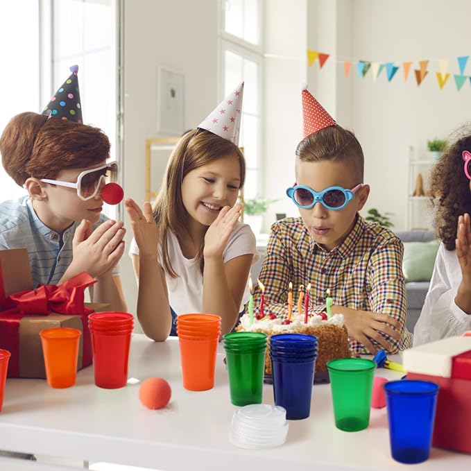 EcoDispose 20 Pack 12oz Kids Cups, Plastic Spill Proof Party Cups - Image 6