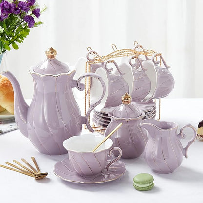 DUJUST 22 pcs Porcelain Tea Set by DUJUST