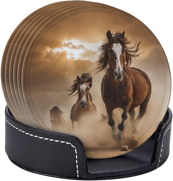 6 Pcs Leather Coasters for Drinks - Image 3