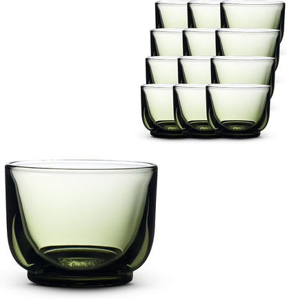 Fellow Pirch Cortado Cups 4.5 oz, Soda Lime Glass Woodland | Curved Interior by Unknown
