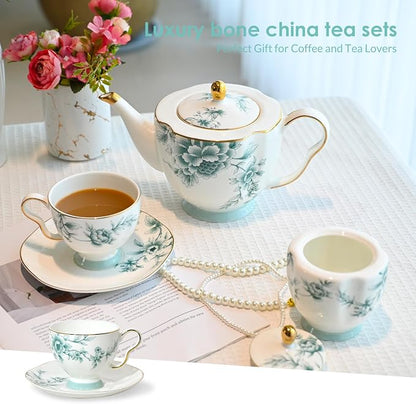 ACMLIFE Tea Set for Adults, Vintage Floral Tea Cup Set - Image 2