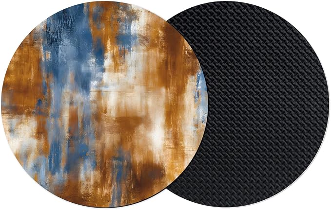 Blue Brown Coasters Set of 2, Absorbent Coasters by Unknown