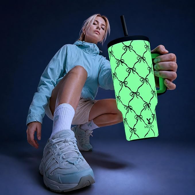 Meoky Glow in the Dark Tumbler: 40 oz Tumbler - Image 2