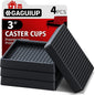 Non Slip Furniture Pads Square, Anti Skid Caster Cups, Anti Slip Furniture by GAGUIUP