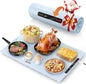 Electric Warming Mat for Food, Roll-Up Silicone Heating Pad with 7 Adjustable Tempmaster Levels, Foldable Warming Tray for Countertop,Buffet Party, Kitchen & Home, Child Lock, Light Blue