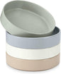 E-far Pasta Bowls Set of 4, 35oz Ceramic Large Salad Bowl Plates by E-far
