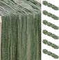 6 Pack Sage Green Cheesecloth Table Runner 35x120 Inch 10Ft Rustic Gauze Cheese by SuBleer