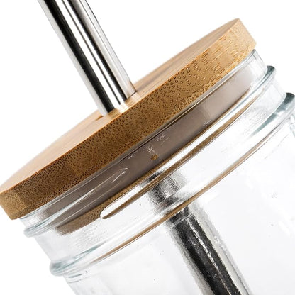 Yesland 6 Pack Glass Cups with Lids and Straws, 24 oz Mason Jar Smoothie Cup - Image 4