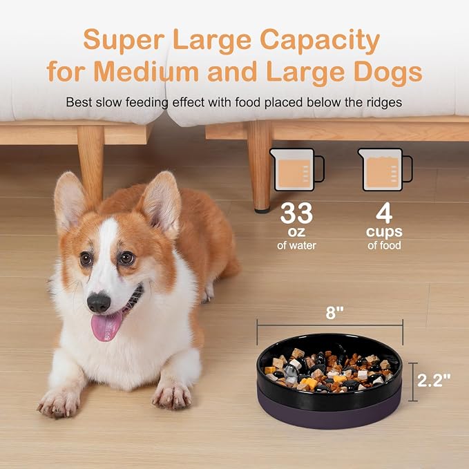 Sted Ceramic Slow Feeder Dog Bowls - Image 5
