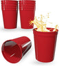 PartyPrints 10 Pack 16 oz Red Reusable Blank Plastic Cups, Stadium Cups Bulk – by PartyPrints