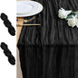 Cheesecloth Table Runner 10FT 2Pcs Black Boho Gauze Sheer Runners | Cheese by Xiomot