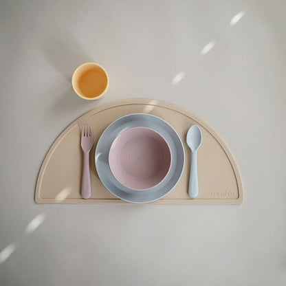 mushie Round Dinnerware Bowls for Kids | Made in Denmark, Set of 2 (Soft Lilac)