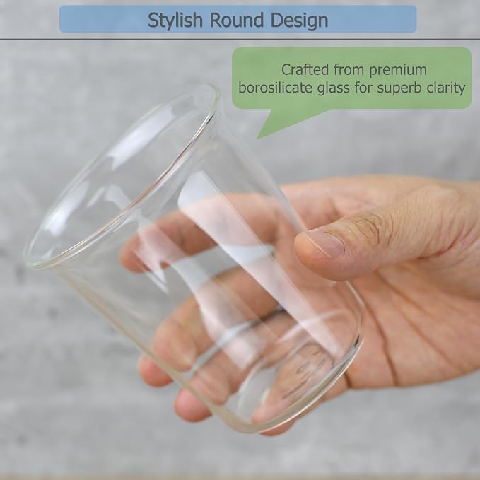 EIKS 2 Pack Drinking Glasses Crystal Clear Cups, 400ml/13.5oz | - Image 4